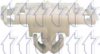 VW 4A0853825 Clip, trim/protective strip